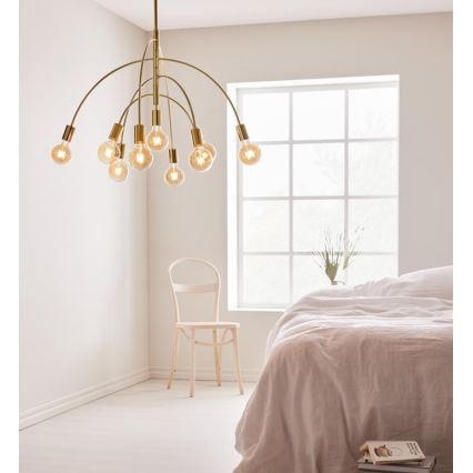 Markslöjd 108289 - Висящ полилей LAVELLO 9xE27/40W/230V златист
