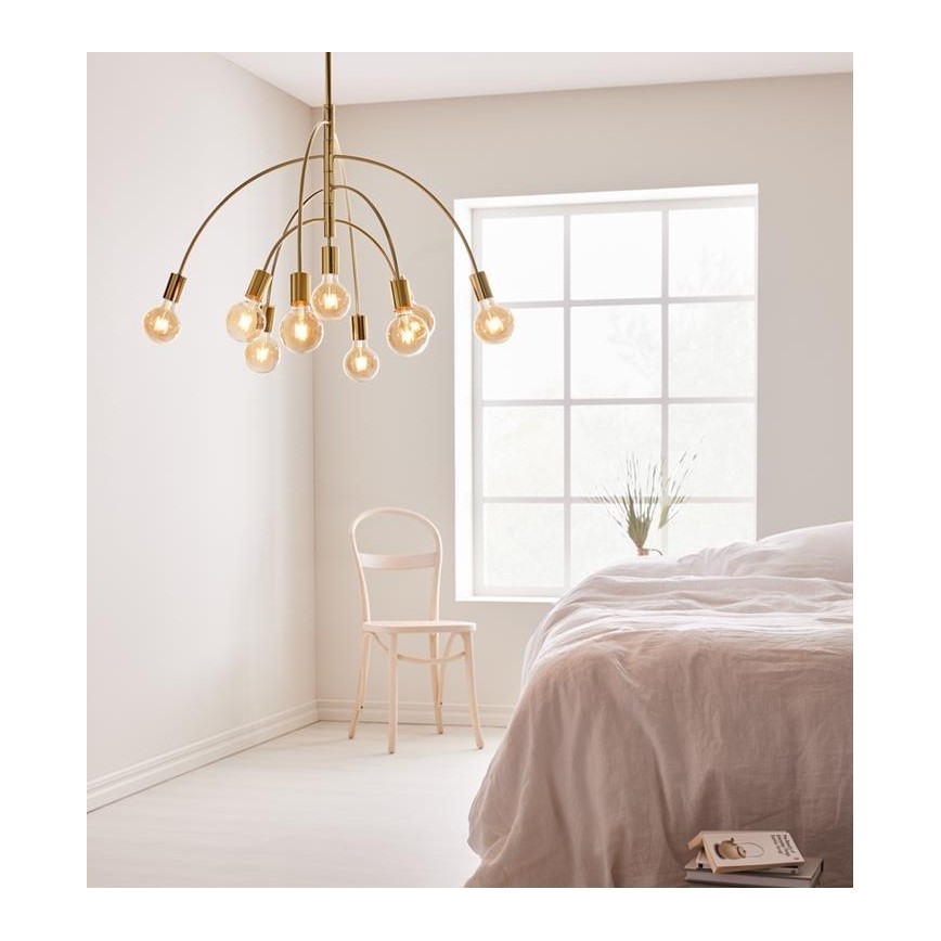 Markslöjd 108289 - Висящ полилей LAVELLO 9xE27/40W/230V златист