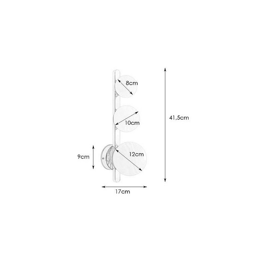 Markslöjd 108349 - Аплик за баня PURO 3xG9/20W/230V IP44 черен