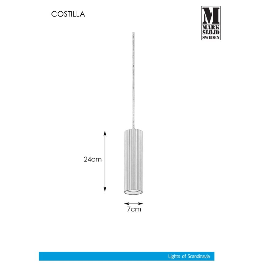 Markslöjd 108465 - Пендел COSTILLA 1xGU10/7W/230V бял