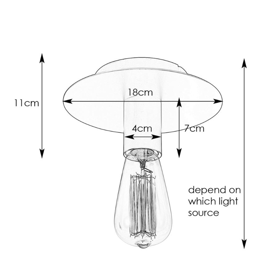 Markslöjd 108541 - Плафон PIATTO 1xE27/40W/230V златиста