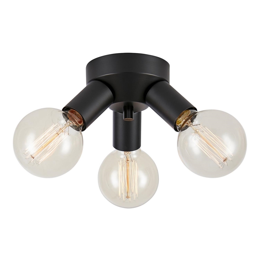 Markslöjd 108549 - Плафониера MAZZO 3xE27/40W/230V черен