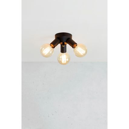 Markslöjd 108549 - Плафониера MAZZO 3xE27/40W/230V черен