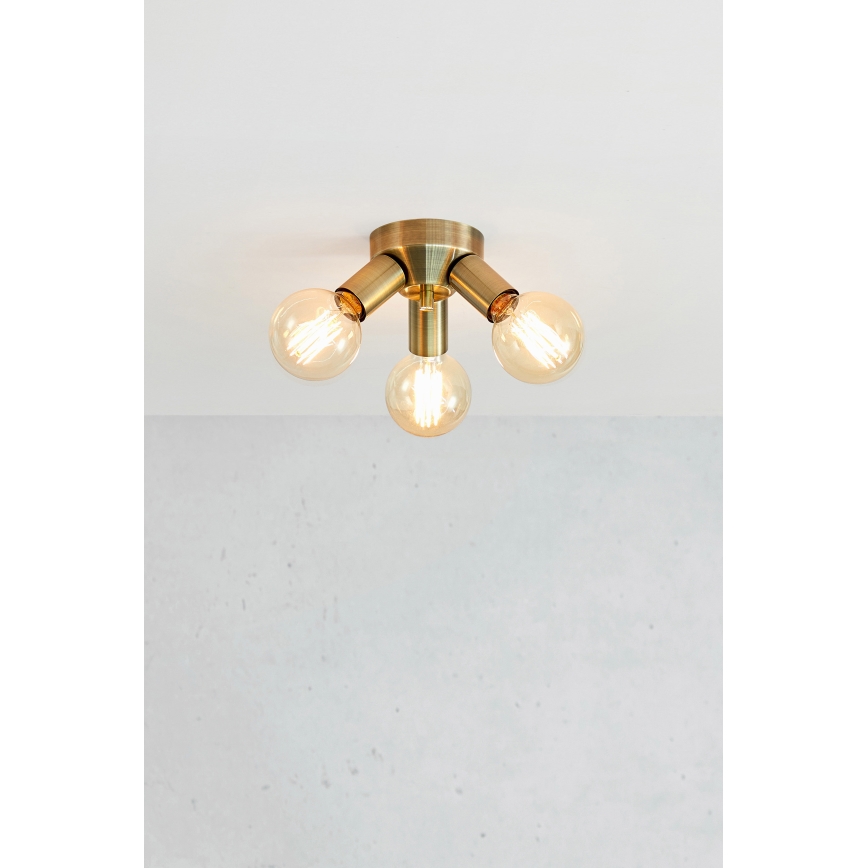 Markslöjd 108550 - Плафон MAZZO 3xE27/40W/230V месинг