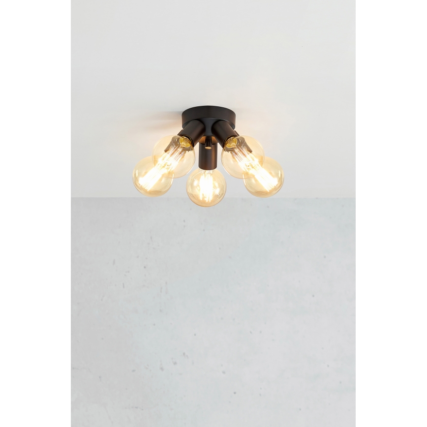 Markslöjd 108552 - Плафон MAZZO 5xE27/40W/230V черна