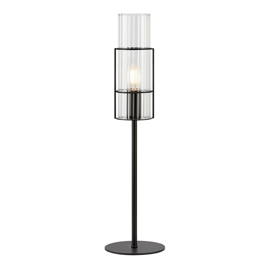 Markslöjd 108555 - Настолна лампа TUBO 1xE14/40W/230V 50 cm черна/прозрачен