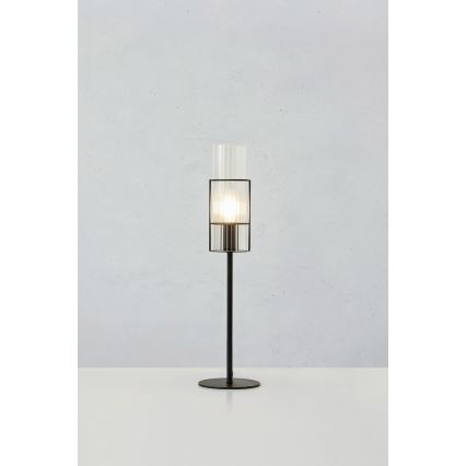 Markslöjd 108555 - Настолна лампа TUBO 1xE14/40W/230V 50 cm черна/прозрачен