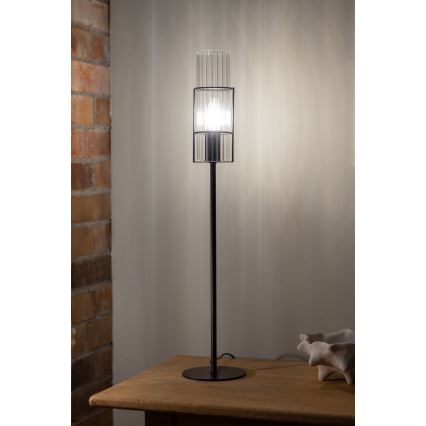 Markslöjd 108556 - Настолна лампа TUBO 1xE14/40W/230V 65 см черна/прозрачна