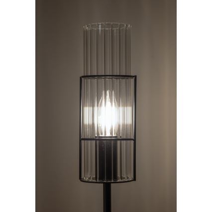 Markslöjd 108556 - Настолна лампа TUBO 1xE14/40W/230V 65 см черна/прозрачна