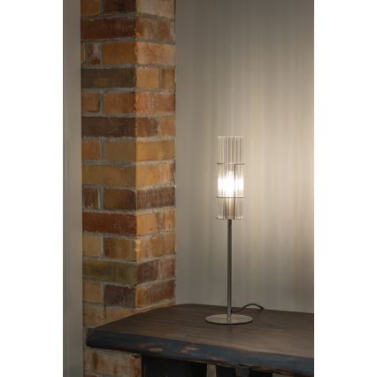 Markslöjd 108557 - Настолна лампа TUBO 1xE14/40W/230V 50 cm лъскав хром/прозрачен