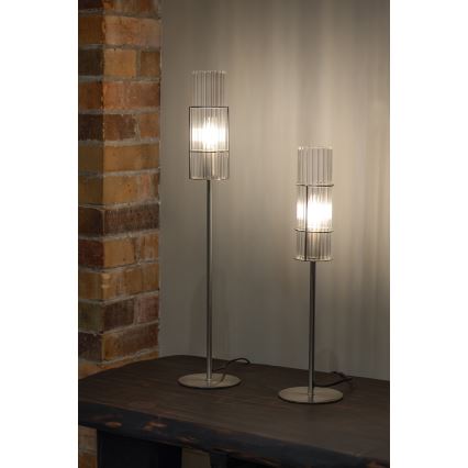 Markslöjd 108557 - Настолна лампа TUBO 1xE14/40W/230V 50 cm лъскав хром/прозрачен