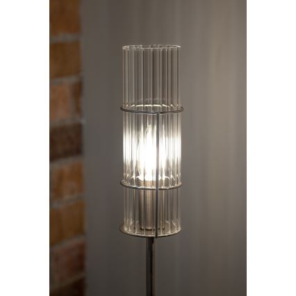 Markslöjd 108558 - Настолна лампа TUBO 1xE14/40W/230V 65 см лъскав хром/прозрачна