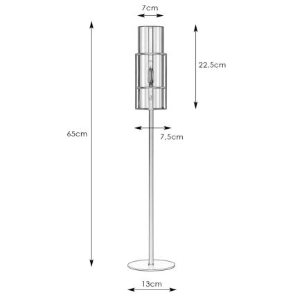 Markslöjd 108560 - Настолна лампа TORCIA 1xE14/40W/230V 65 см черна