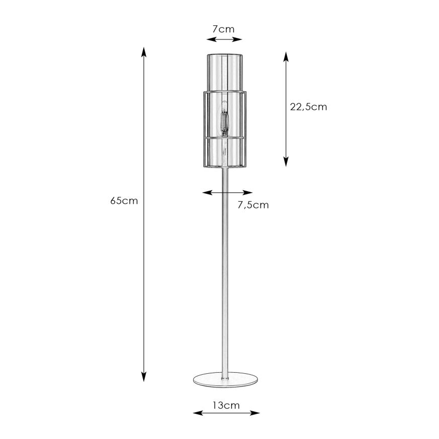 Markslöjd 108560 - Настолна лампа TORCIA 1xE14/40W/230V 65 см черна