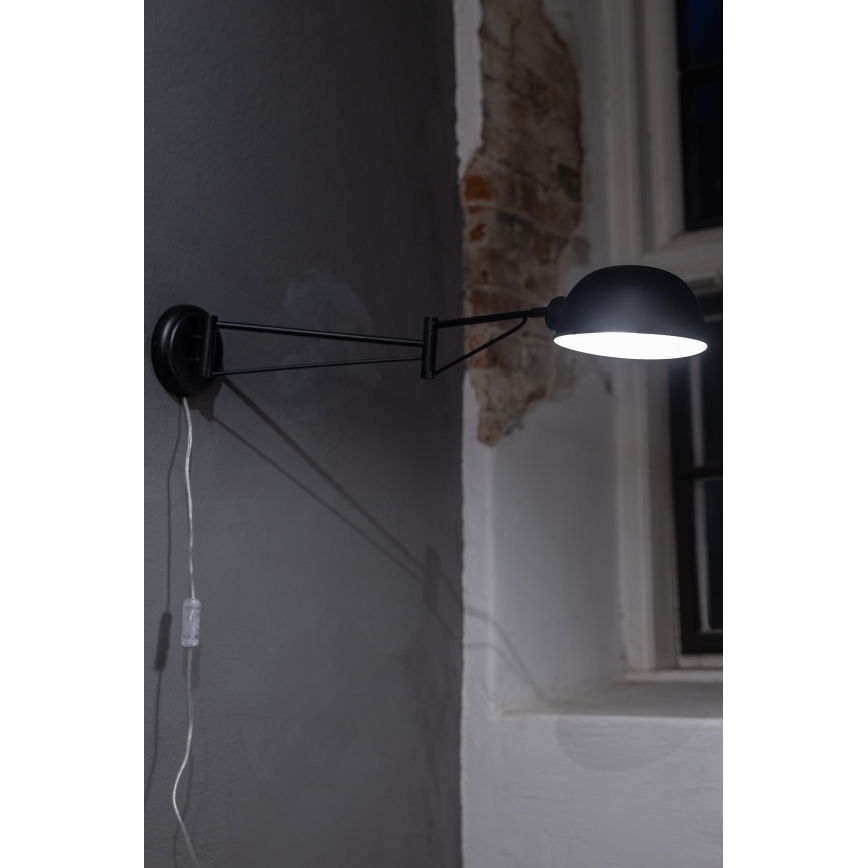 Markslöjd 108587 - Аплик PORTLAND 1xE27/40W/230V черна