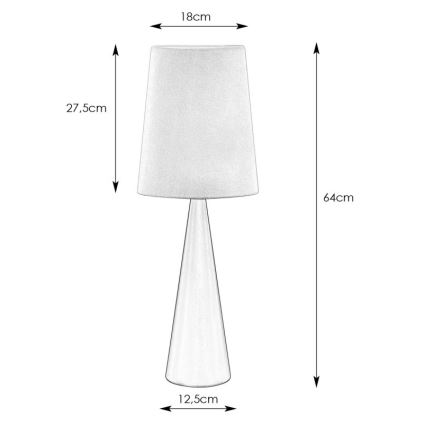 Markslöjd 108597 - Настолна лампа CONUS 1xE14/40W/230V бяла/черна