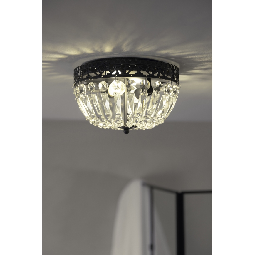 Markslöjd 108598 - Плафон ETIENNE 2xE14/40W/230V черна