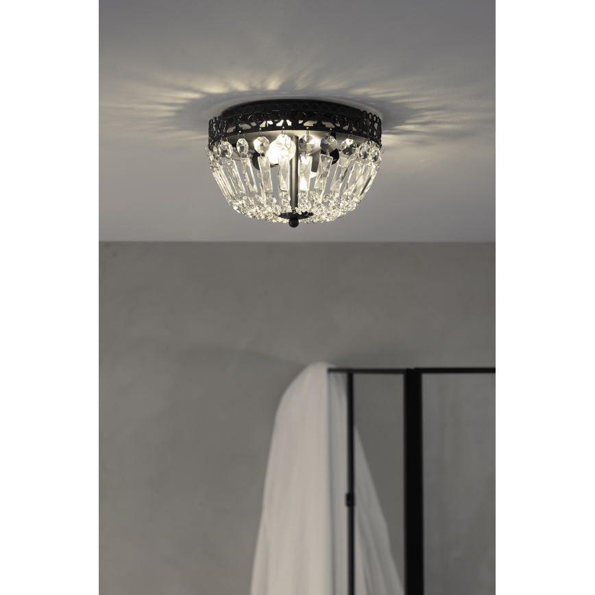 Markslöjd 108598 - Плафон ETIENNE 2xE14/40W/230V черна