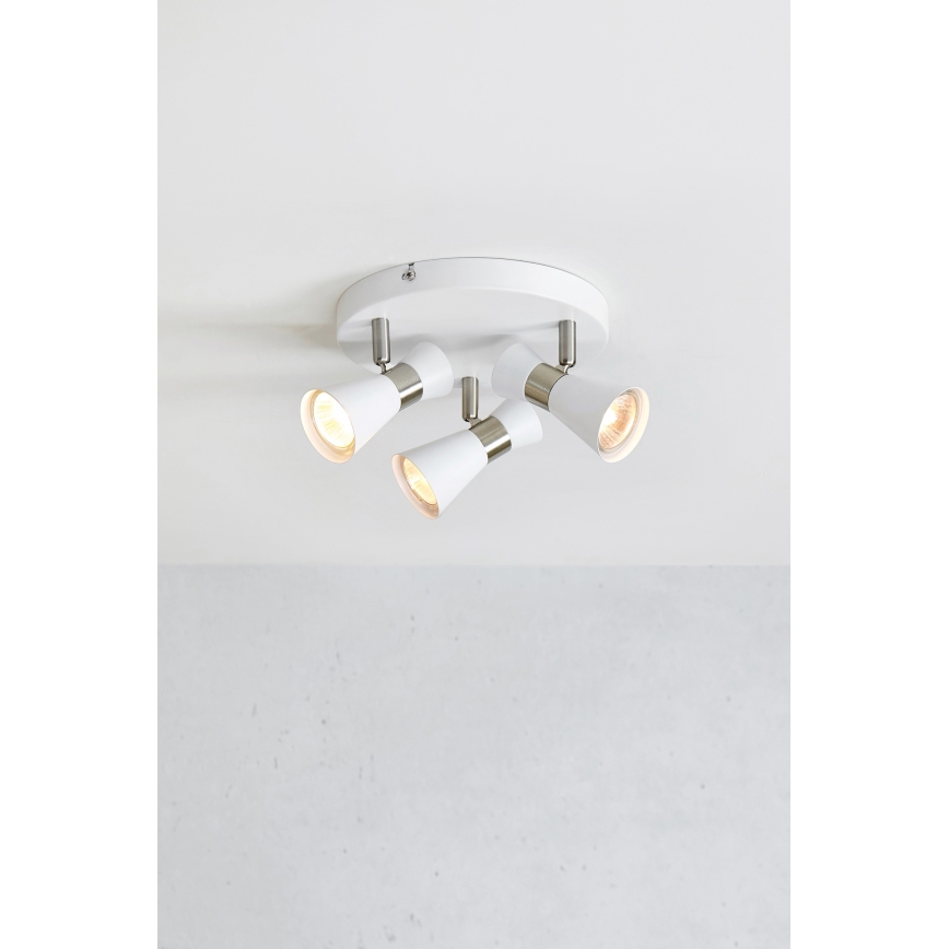 Markslöjd 108628 - Спот FOLIE 3xGU10/7W/230V бяла/матов хром