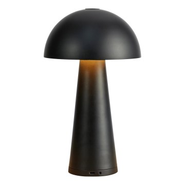 Markslöjd 108655 - Димируема акумулаторна настолна лампа FUNGI LED/1,5W/5V 2000 mAh IP44 черна