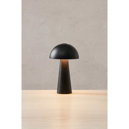Markslöjd 108655 - Димируема акумулаторна настолна лампа FUNGI LED/1,5W/5V 2000 mAh IP44 черна
