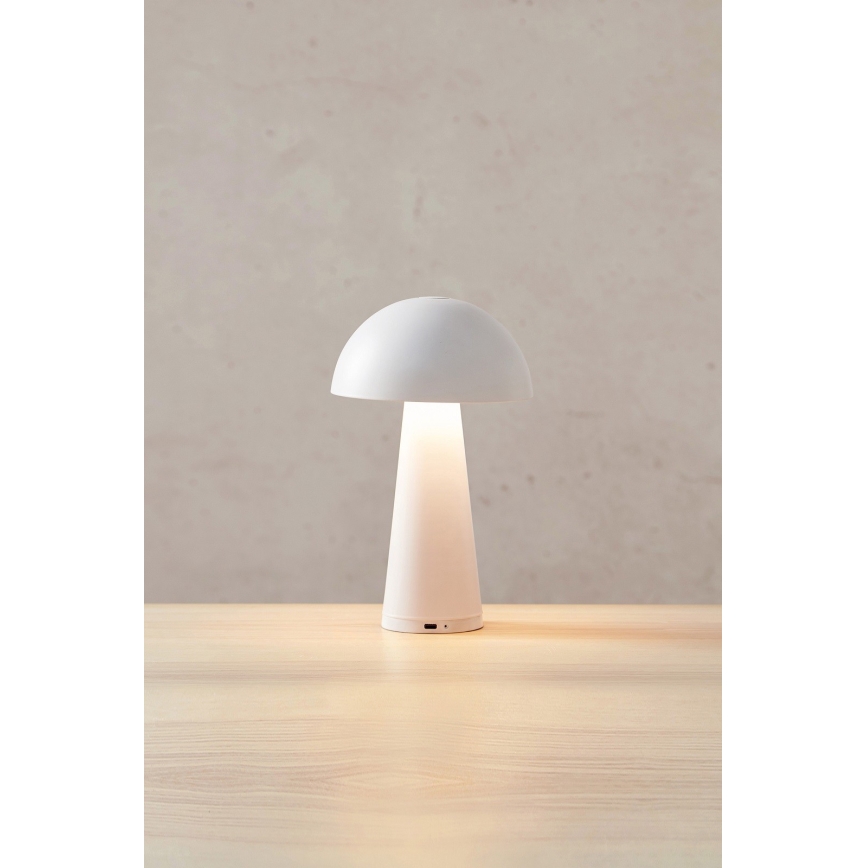 Markslöjd 108656 - LED Димируем rechargeable лампа FUNGI LED/1,5W/5V IP44 бял