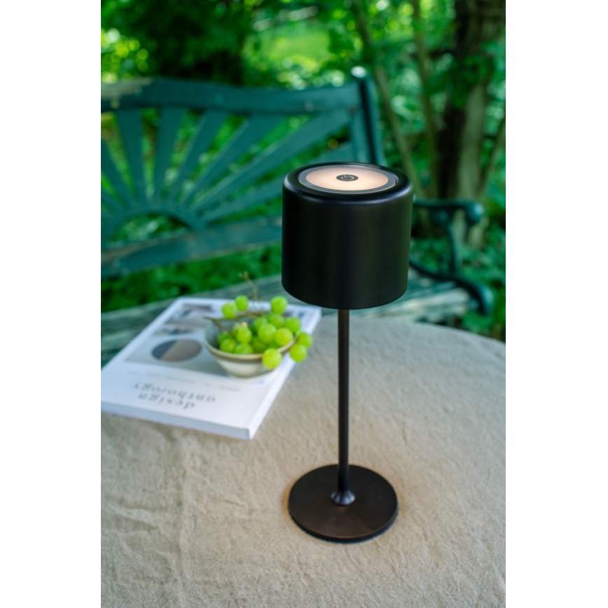 Markslöjd 108657 - LED Димируема акумулаторна настолна лампа FILO LED/2W/5V IP44 30 см черен