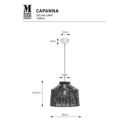 Markslöjd 108668 - Пендел CAPANNA 1xE27/40W/230V черен