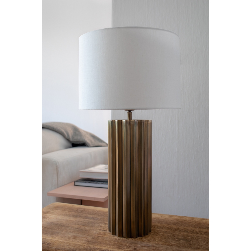 Markslöjd 108669 - Настолна лампа HASHIRA 1xE27/40W/230V бял/месинг