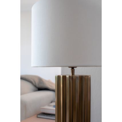 Markslöjd 108669 - Настолна лампа HASHIRA 1xE27/40W/230V бял/месинг