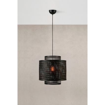 Markslöjd 108676 - Пендел STRATI 1xE27/40W/230V черен/бамбук