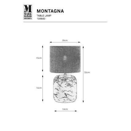 Markslöjd 108683 - Настолна лампа MONTAGNA 1xE14/40W/230V 32 cm бежов/черен