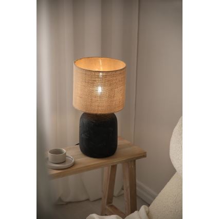 Markslöjd 108684 - Настолна лампа MONTAGNA 1xE14/40W/230V 45 cm бежов/черен