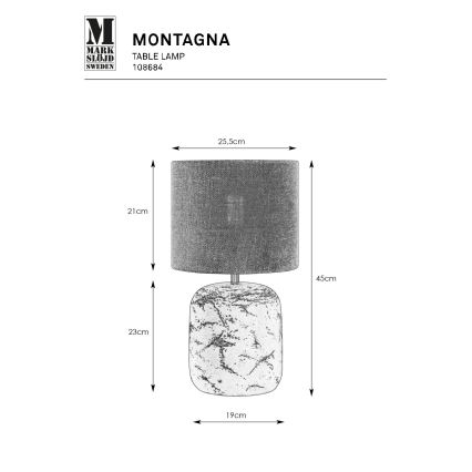 Markslöjd 108684 - Настолна лампа MONTAGNA 1xE14/40W/230V 45 cm бежов/черен