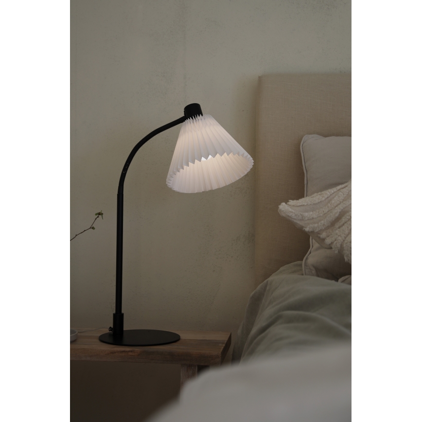 Markslöjd 108697 - Настолна лампа MIRA 1xE14/40W/230V черен/бял