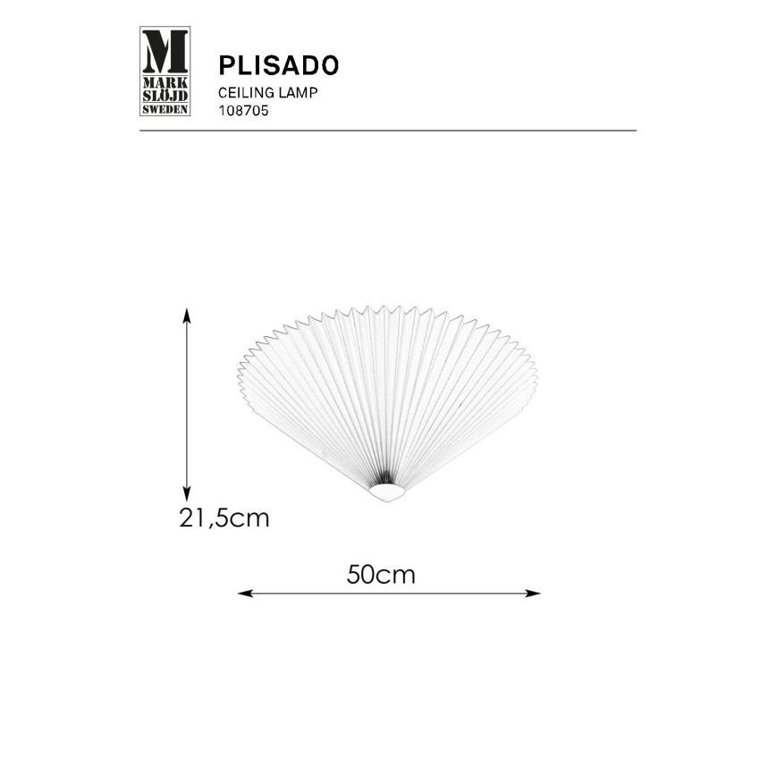 Markslöjd 108705 - Плафон PLISADO 3xE14/40W/230V Ø 50 см бежов
