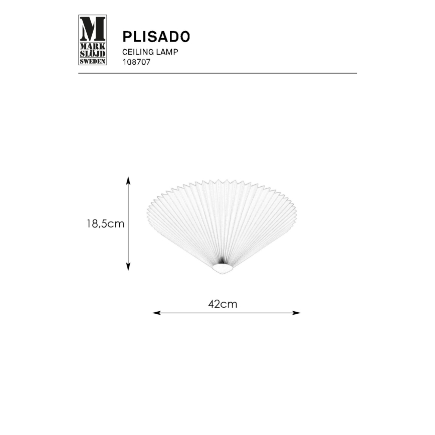 Markslöjd 108707 - Плафон PLISADO 3xE14/40W/230V Ø 42 см сив