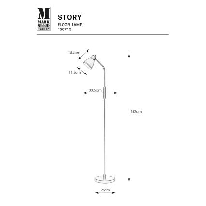 Markslöjd 108713 - Лампион STORY 1xE14/40W/230V черен