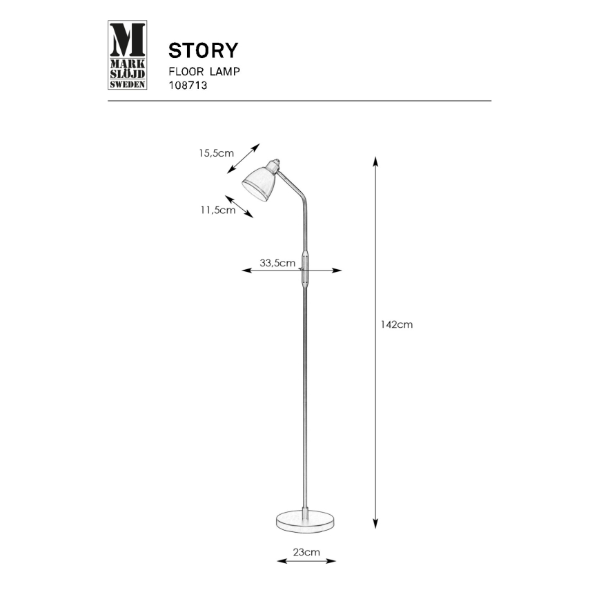 Markslöjd 108713 - Лампион STORY 1xE14/40W/230V черен