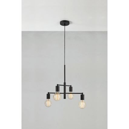 Markslöjd 108716 - Пендел CIELO 4xE27/40W/230V черен