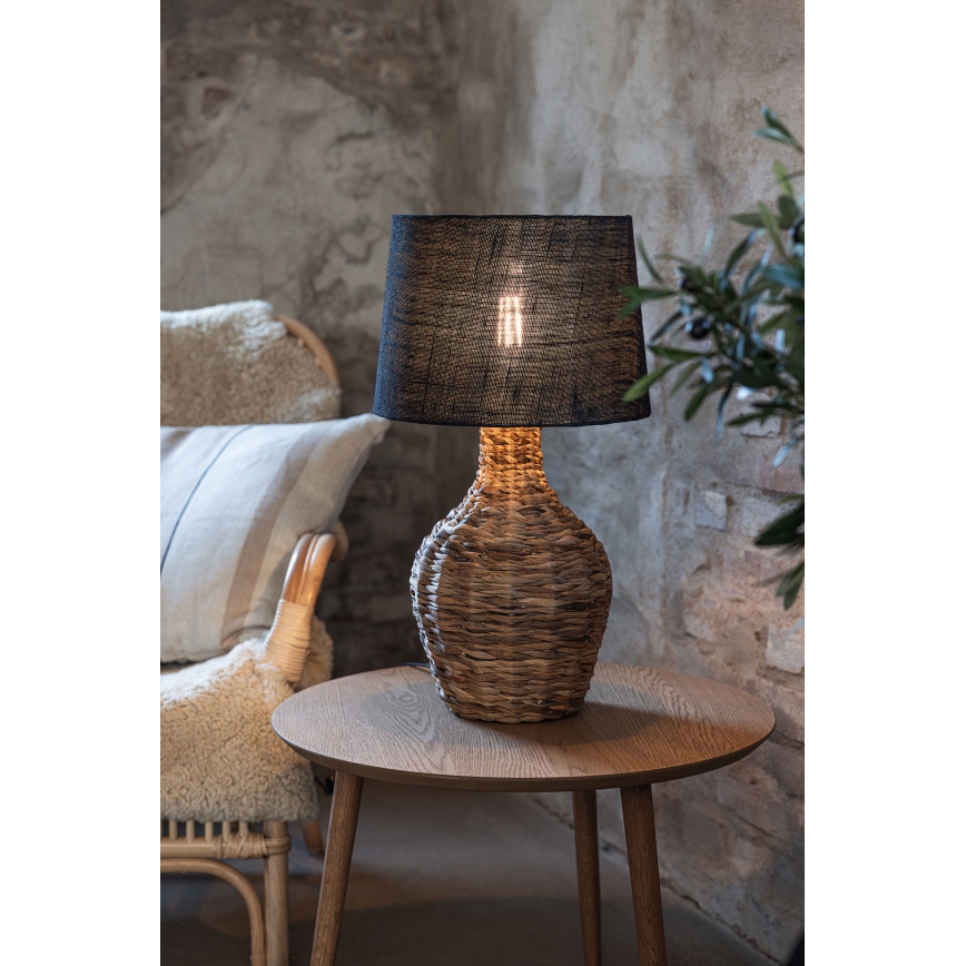 Markslöjd 108770 - Настолна лампа PAGLIA 1xE27/40W/230V черен/ратан