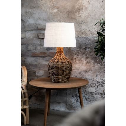 Markslöjd 108771 - Настолна лампа PAGLIA 1xE27/40W/230V бял/ратан