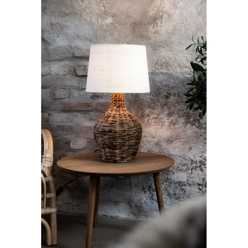 Markslöjd 108771 - Настолна лампа PAGLIA 1xE27/40W/230V бял/ратан