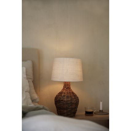Markslöjd 108771 - Настолна лампа PAGLIA 1xE27/40W/230V бял/ратан