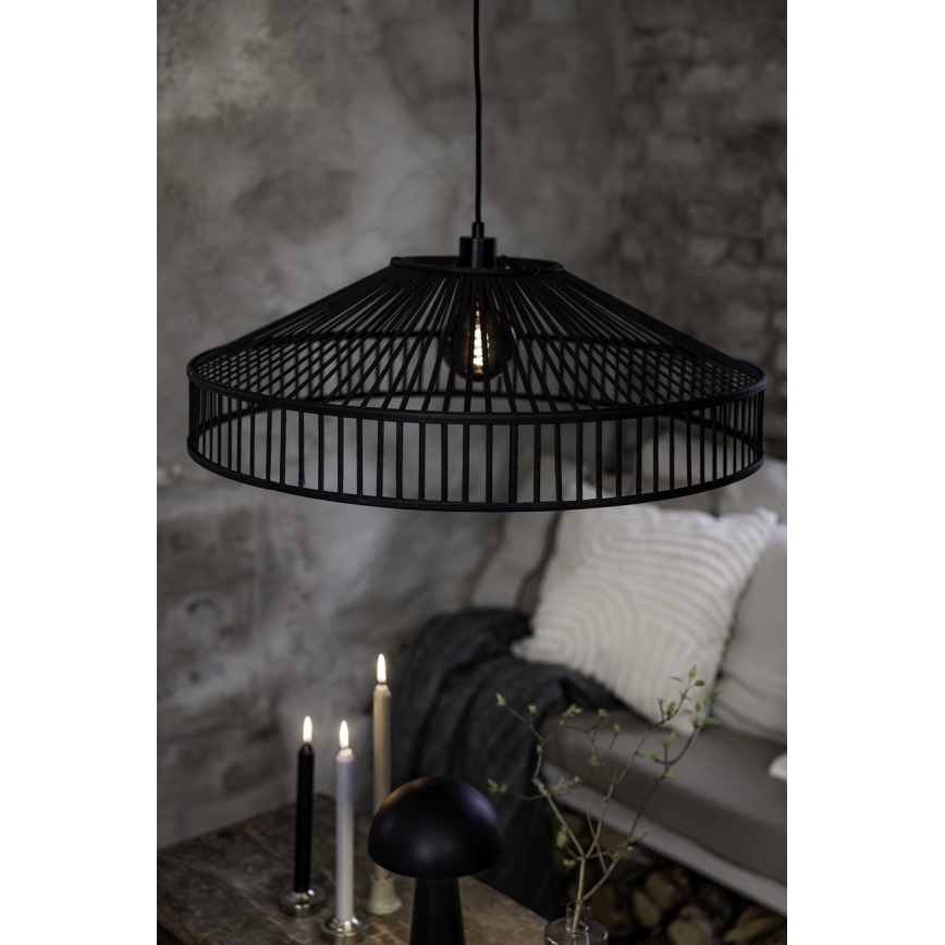 Markslöjd 108782 - Пендел TAPA 1xE27/40W/230V черен/бамбук