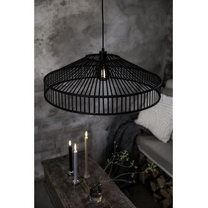 Markslöjd 108782 - Пендел TAPA 1xE27/40W/230V черен/бамбук