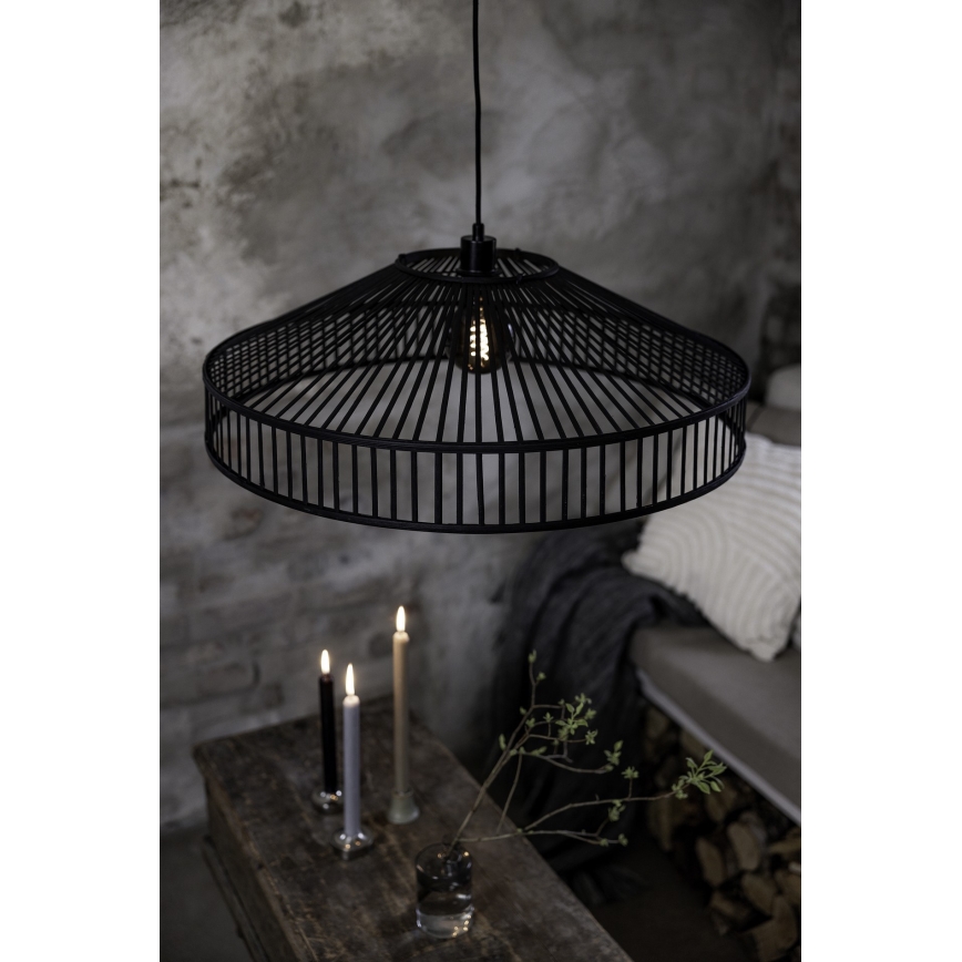 Markslöjd 108782 - Пендел TAPA 1xE27/40W/230V черен/бамбук