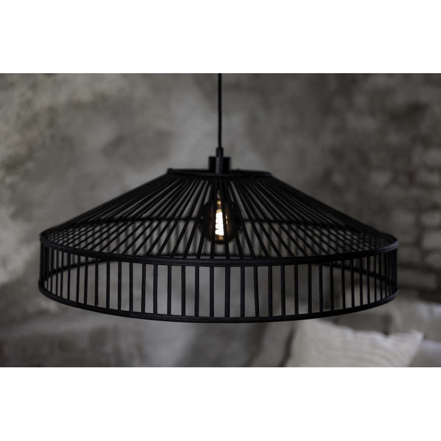 Markslöjd 108782 - Пендел TAPA 1xE27/40W/230V черен/бамбук