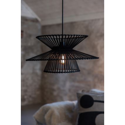 Markslöjd 108784 - Пендел DUPLICI 1xE27/40W/230V черен/бамбук
