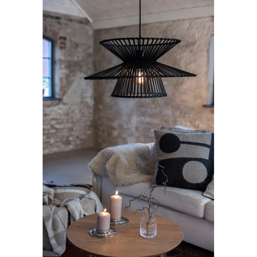 Markslöjd 108784 - Пендел DUPLICI 1xE27/40W/230V черен/бамбук